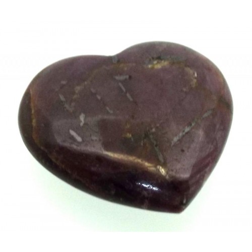Indian Ruby Gemstone Carved Heart 06
