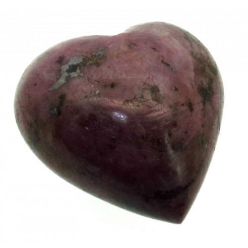 Indian Ruby Gemstone Carved Heart 07