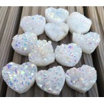 Small Angel Aura Quartz Gemstone Cluster Heart