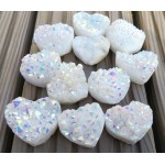 Small Angel Aura Quartz Gemstone Cluster Heart