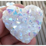 Small Angel Aura Quartz Gemstone Cluster Heart
