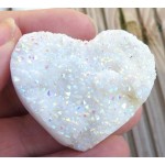 Small Angel Aura Quartz Gemstone Cluster Heart