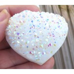 Small Angel Aura Quartz Gemstone Cluster Heart