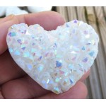 Small Angel Aura Quartz Gemstone Cluster Heart