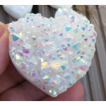 Medium Angel Aura Quartz Gemstone Cluster Heart