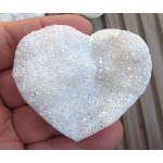 Medium Angel Aura Quartz Gemstone Cluster Heart