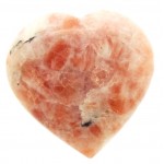 Sunstone Gemstone Carved Puff Heart