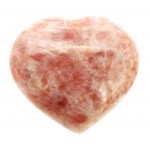Sunstone Gemstone Carved Puff Heart