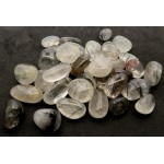 100gms Small Black Tourmalated Quartz Tumblestones