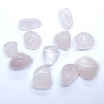 10 x Rose Quartz Tumbled Gemstones with Pouch