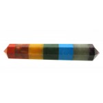 Faceted Seven Chakra Double Terminated Gemstone Wand