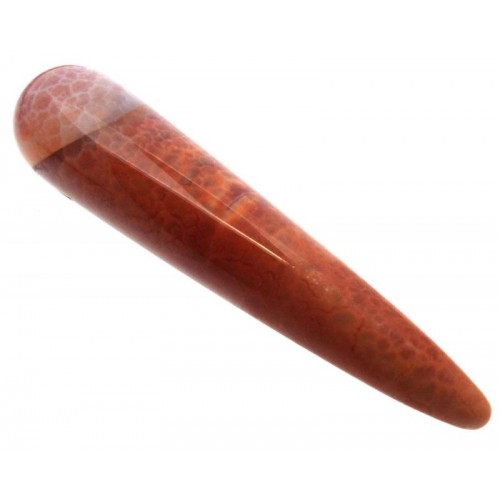 Fire Agate 75mm Gemstone Wand