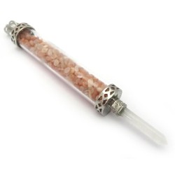 Glass Pipe Fancy Wand with Sunstone Chips