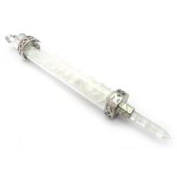 Glass Pipe Fancy Wand with Clear Quartz Chips