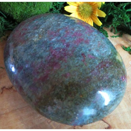 Ruby In Kyanite Palmstone Pebble 12