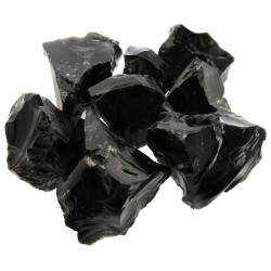 1 x Raw Black Obsidian Gemstone Chunk