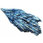 Kyanite Gemstone Peacock Aura Coated Fan 01