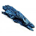 Kyanite Gemstone Peacock Aura Coated Fan 06