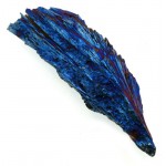 Kyanite Gemstone Peacock Aura Coated Fan 17