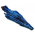 Kyanite Gemstone Peacock Aura Coated Fan 23