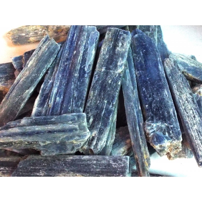 Raw kyanite blades measure about 1"+ 