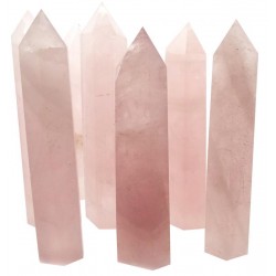 4 Inch Rose Quartz Gemstone Tower