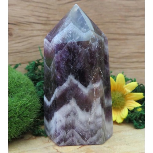 Chevron Amethyst Gemstone Tower 10