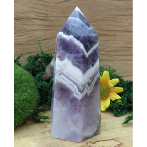 Chevron Amethyst Gemstone Tower 11