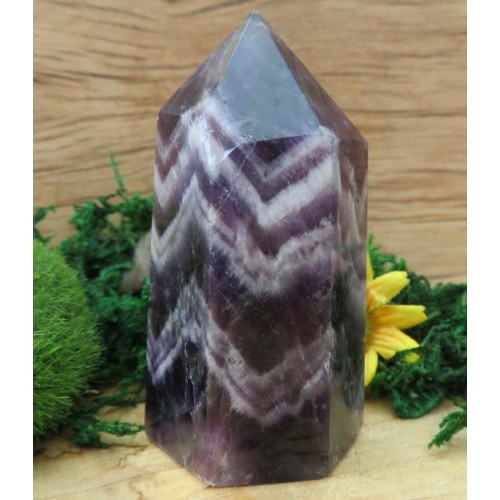 Chevron Amethyst Gemstone Tower 15