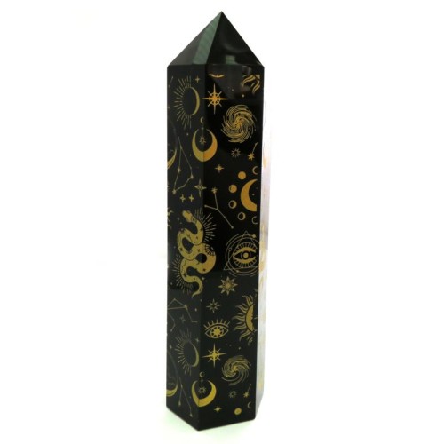 Obsidian Gemstone Mystical Tower 01