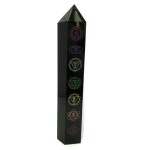 Obsidian Gemstone Chakra Tower 02