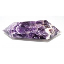 Chevron Amethyst Gemstone Double Terminated Wand 01