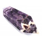 Chevron Amethyst Gemstone Double Terminated Wand 01