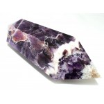 Chevron Amethyst Gemstone Double Terminated Wand 01