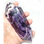 Chevron Amethyst Gemstone Double Terminated Wand 01