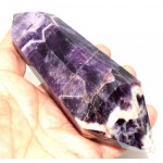 Chevron Amethyst Gemstone Double Terminated Wand 01