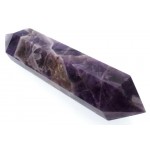 Chevron Amethyst Gemstone Double Terminated Wand 04