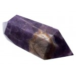 Chevron Amethyst Gemstone Double Terminated Wand 05