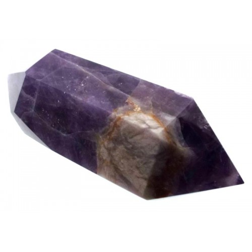 Chevron Amethyst Gemstone Double Terminated Wand 05