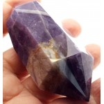 Chevron Amethyst Gemstone Double Terminated Wand 05