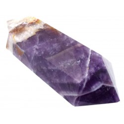 Chevron Amethyst Gemstone Double Terminated Wand 06