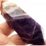 Chevron Amethyst Gemstone Double Terminated Wand 06