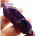 Chevron Amethyst Gemstone Double Terminated Wand 08