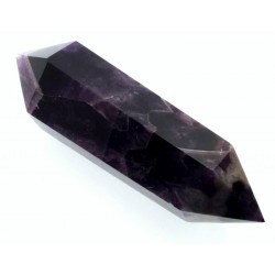 Chevron Amethyst Gemstone Double Terminated Wand 12