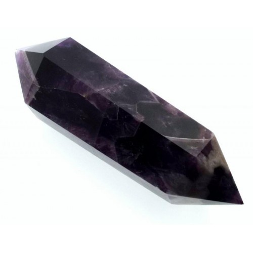 Chevron Amethyst Gemstone Double Terminated Wand 12