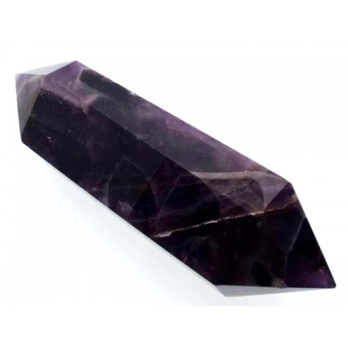 Chevron Amethyst Gemstone Double Terminated Wand 13