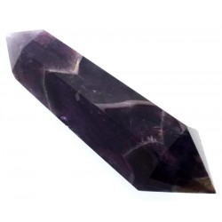 Chevron Amethyst Gemstone Double Terminated Wand 14