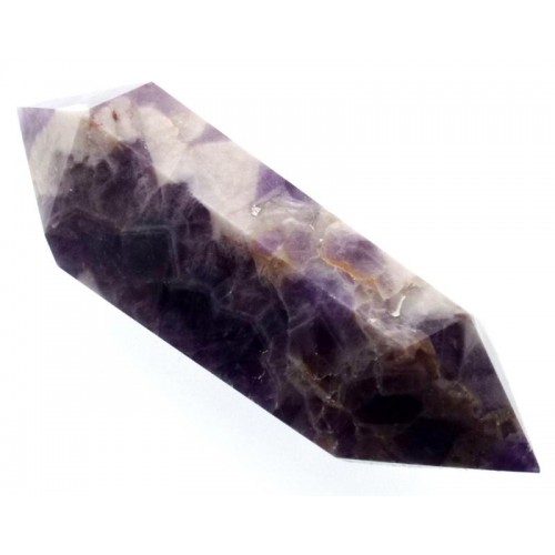 Chevron Amethyst Gemstone Double Terminated Wand 15