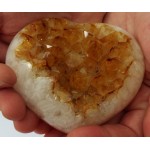 Citrine Gemstone Cluster Heart 01