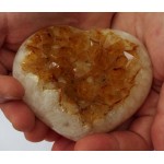 Citrine Gemstone Cluster Heart 01